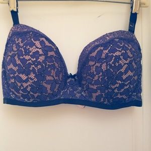 Victoria Secret Pink w/ Purple Lace 36 DDD Bra